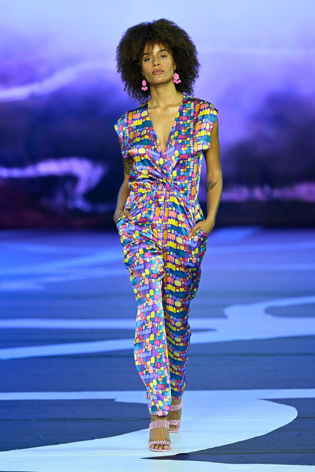 PULLI PULLI BLUE SILK JUMPSUIT