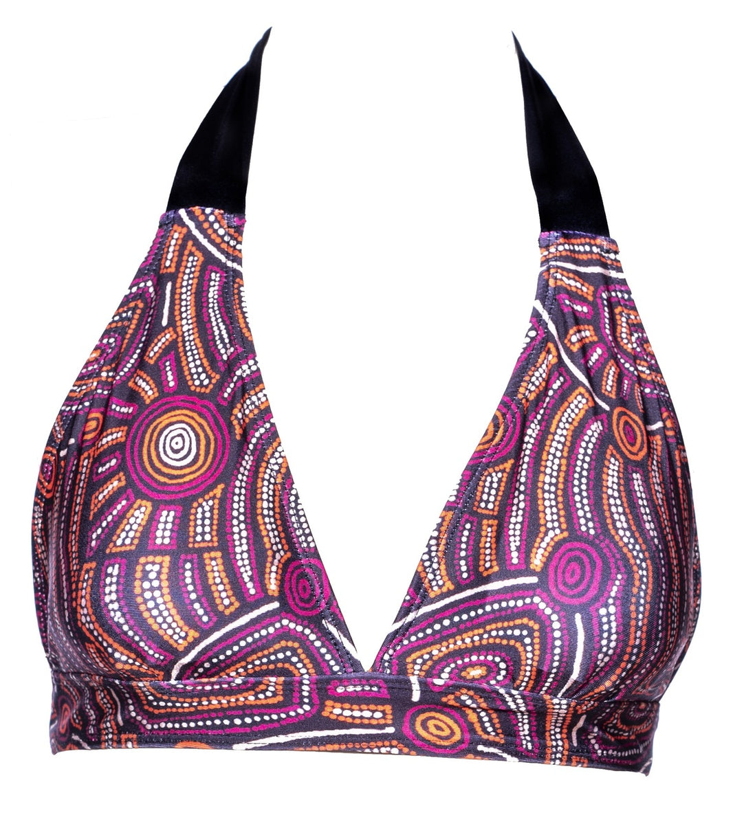 Rainbow Serpents Padded Halter Triangle Bikini Top