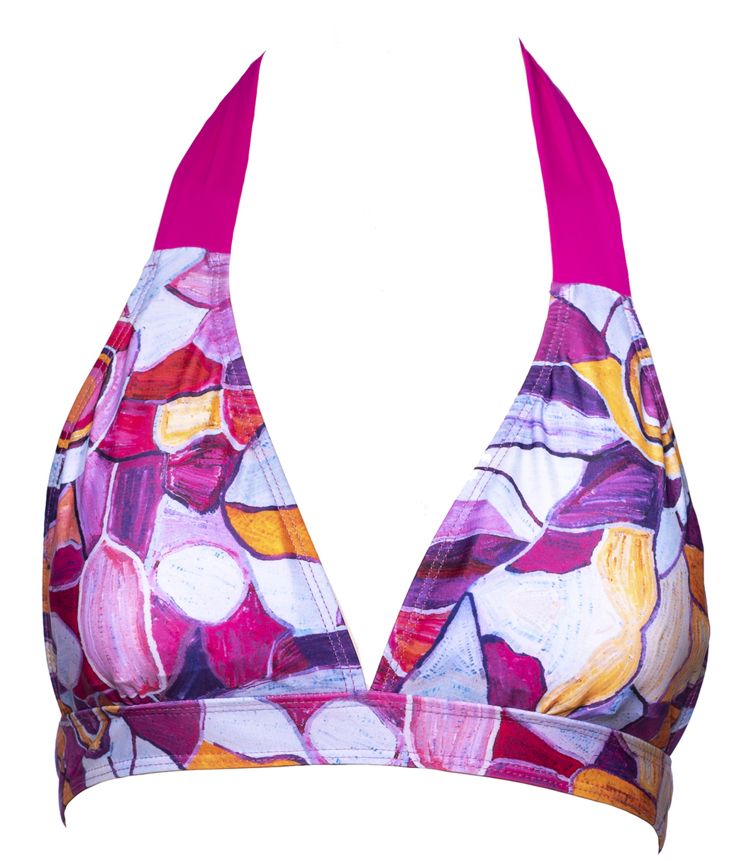 My Beautiful Country Padded Halter Triangle Bikini Top